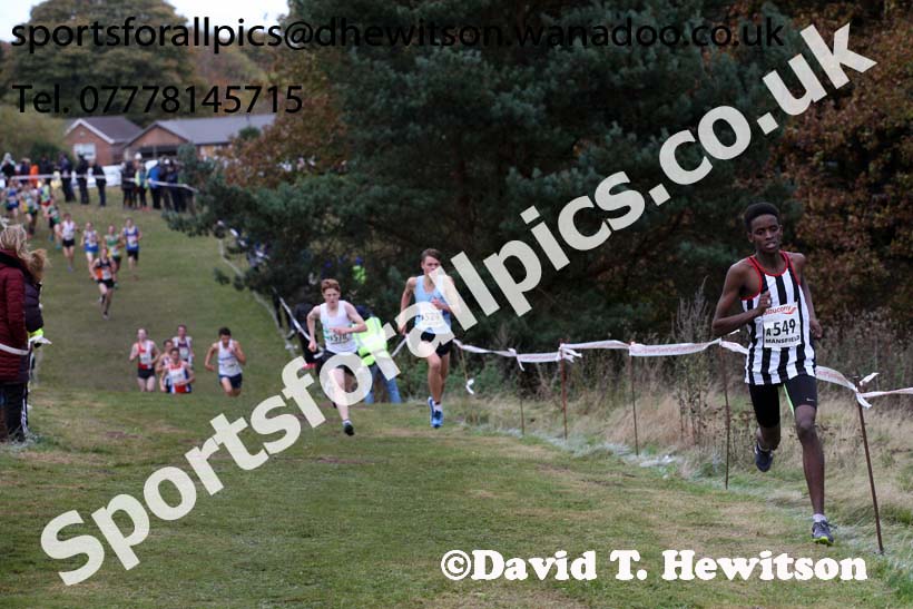Mens under-17s, 2016 National Cross Country Relays, Berry Hill Park, Mansfield. Photo: David T. Hewitson/Sports for All Pics